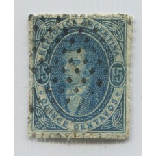 ARGENTINA 1864 GJ 22 RIVADAVIA ESTAMPILLA CON PEQUEÑO ADELGAZAMIENTO DE PERFECTO DENTADO Y CON IMPRESIÓN MUY NITIDA Y CLARA HERMOSO ASPECTO MUY RARO ASI U$ 180